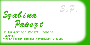 szabina papszt business card